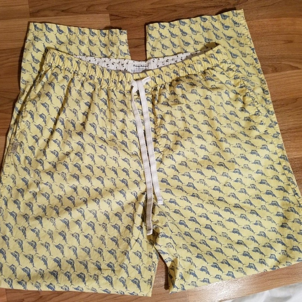 Tommy Bahama Yellow Navy Marlin Lounge Pants Large